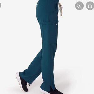 Figs Caribbean Blue Kade Cargo Scrub Pants